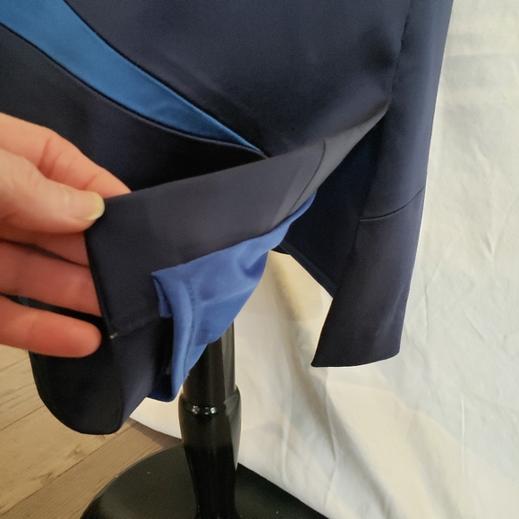 JAX Blue two tone satin cocktail dress - Picture 9 of 10